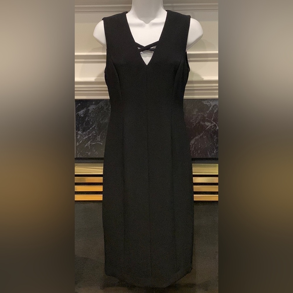 Calvin Klein V-Neck Little Black Dress